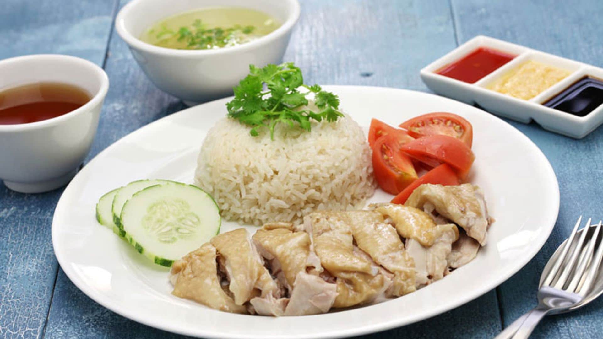 Pollo con arroz de Hainan