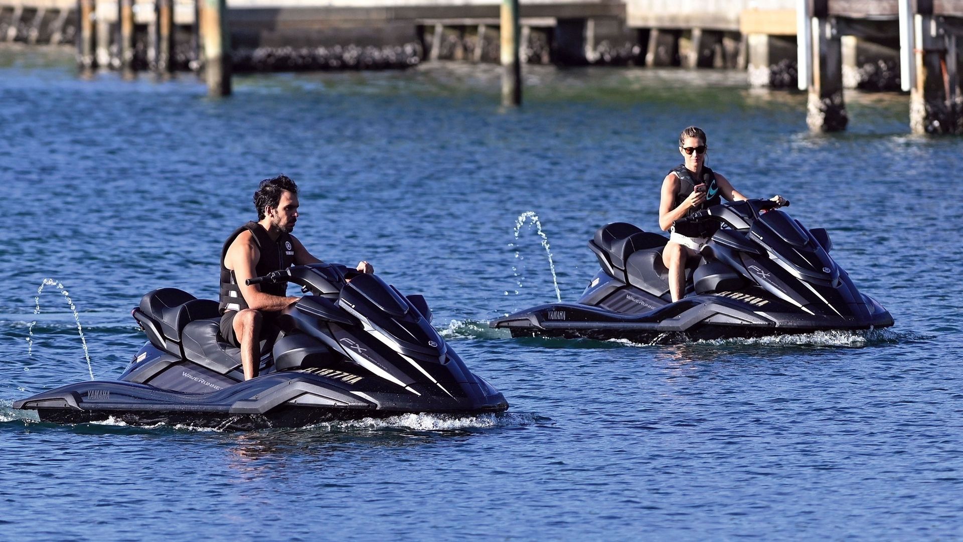 Gisele Bündchen junto al padre de su hijo, River