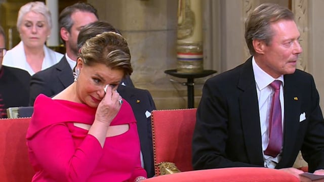 María Teresa de Luxemburgo y Enrique de Luxemburgo en la misa del Día Nacional 
