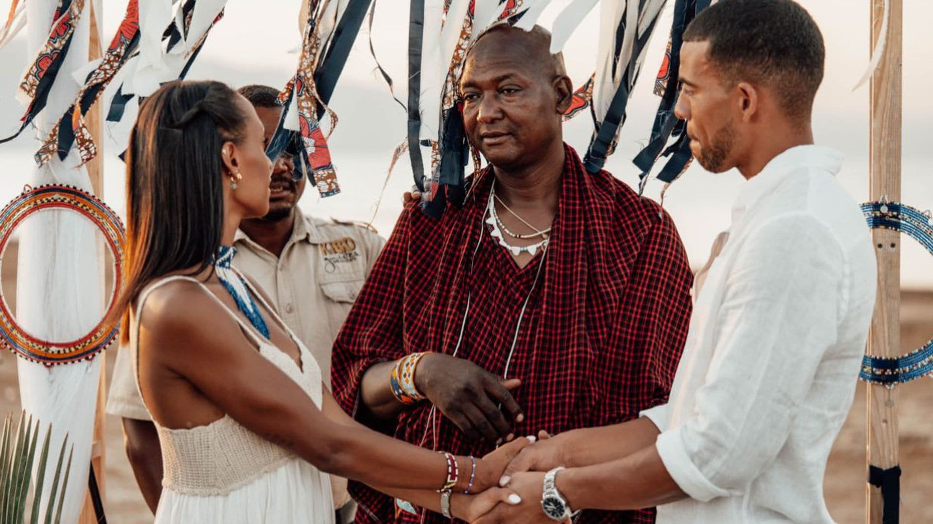 ¡Ana Peleteiro y Benjamin Compaoré se casan por segunda vez! Todos los detalles de su boda africana por el rito Masái