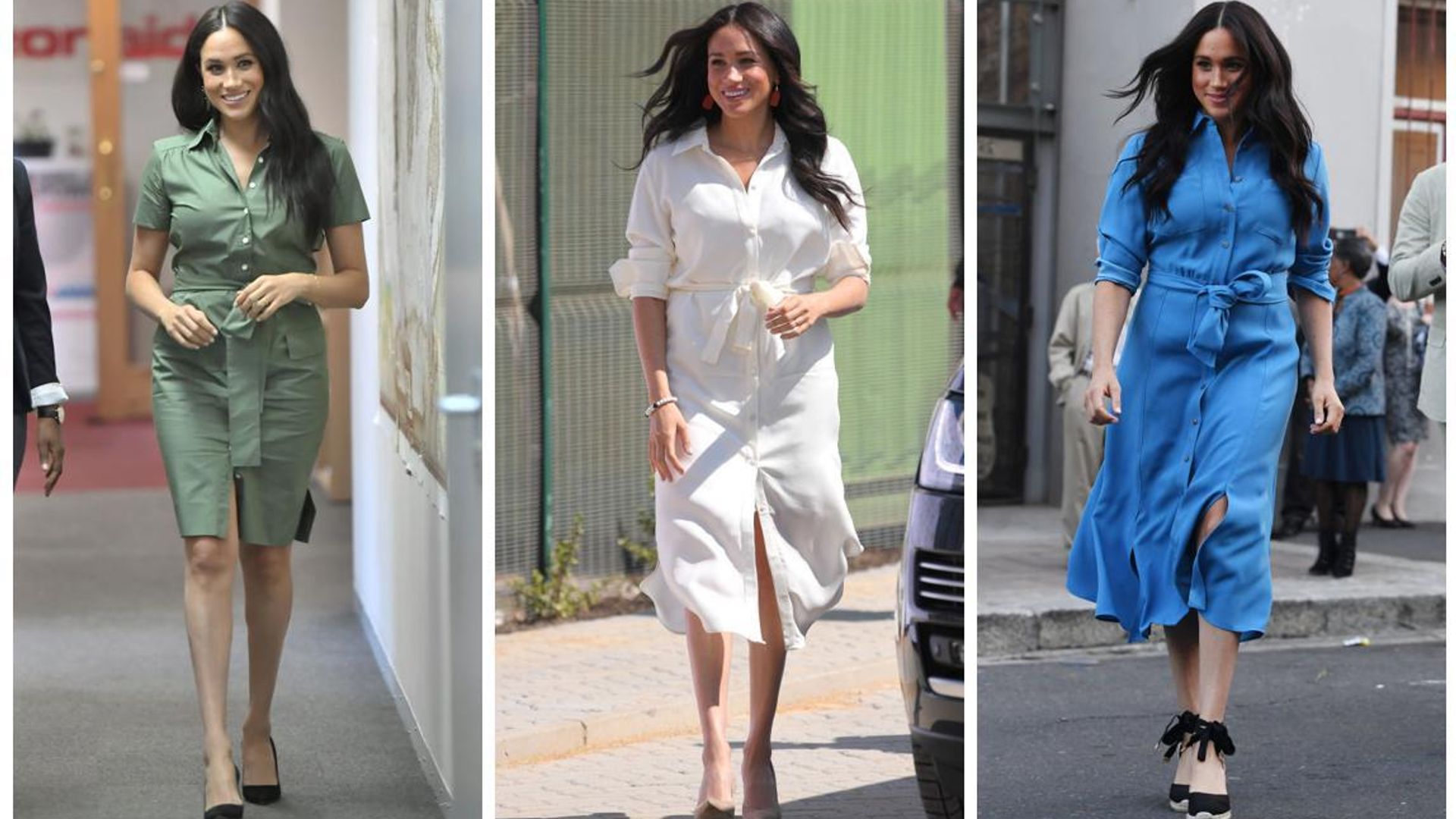 El vestido camisero, el clásico que nunca falta en el clóset de Meghan Markle