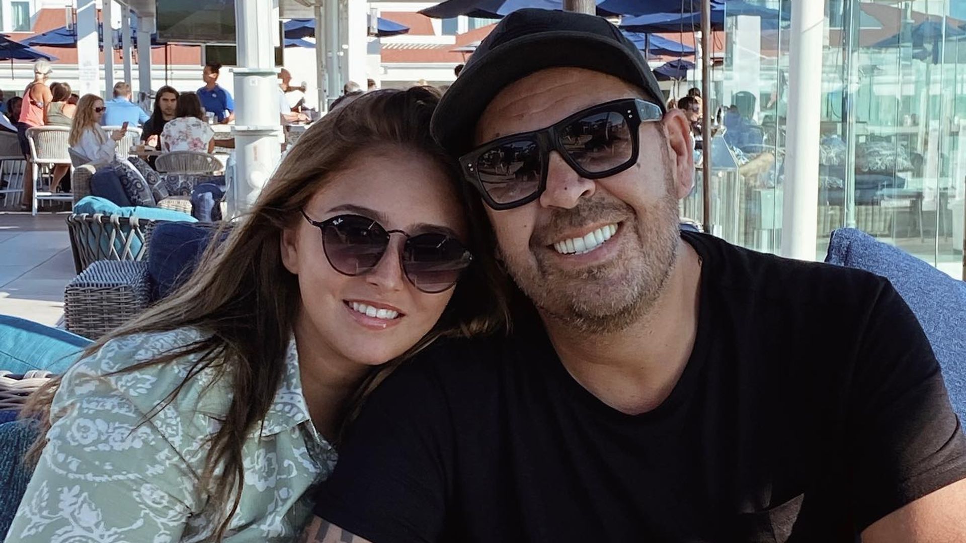 Jorge D'Alessio y su hija Ana Paula, a quien comparte con Marichelo Puente.