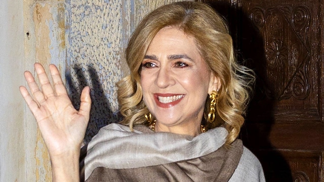 La Infanta Cristina de Borbon en la boda del príncipe Nicolás de Grecia y Chrysi Vardinoyannis en Atenas