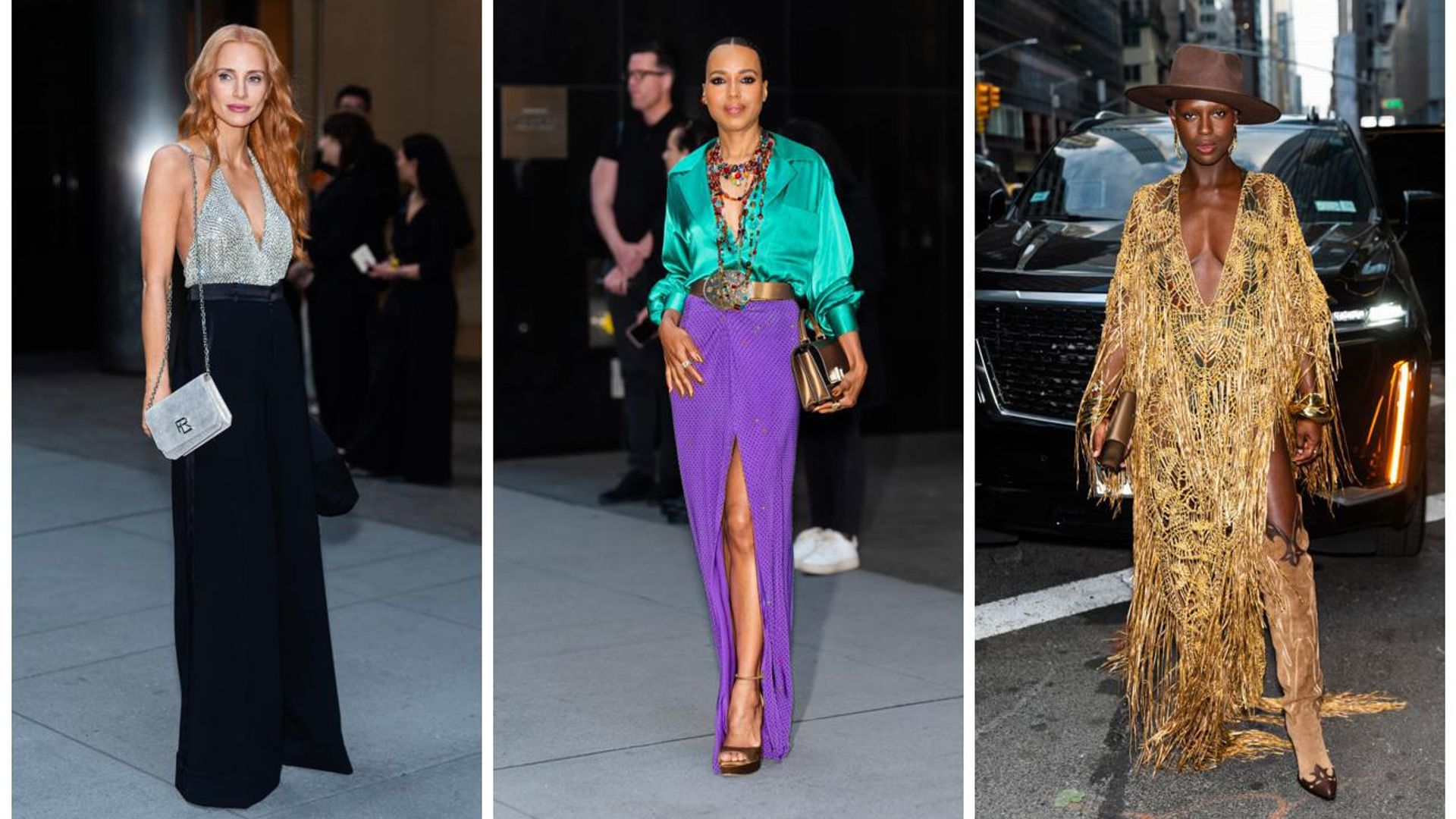 Jessica Chastain y Kerry Washington en el ‘front row’ del desfile de Ralph Lauren en Nueva York