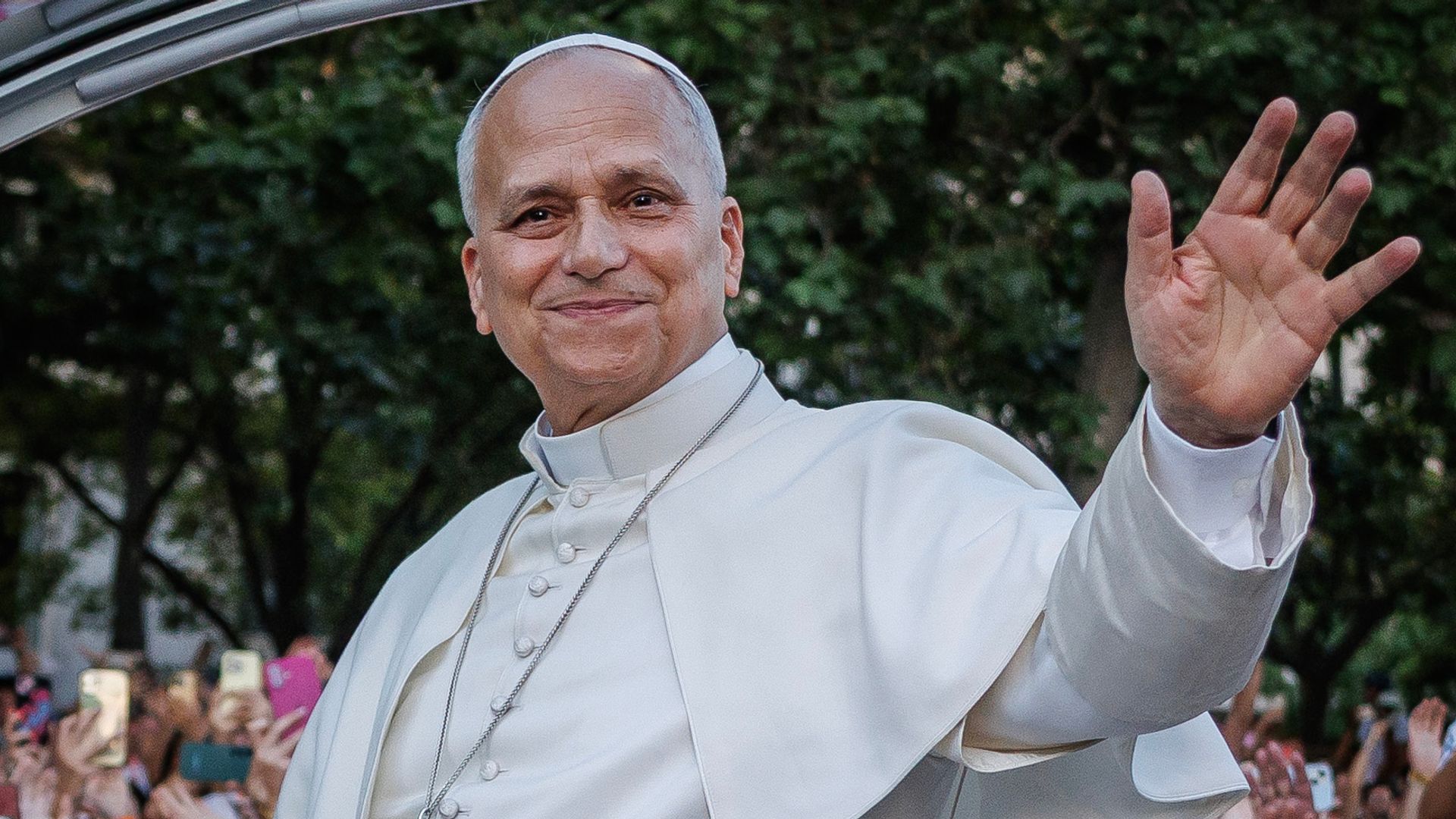 El papa León XIV en su primer día en Madrid