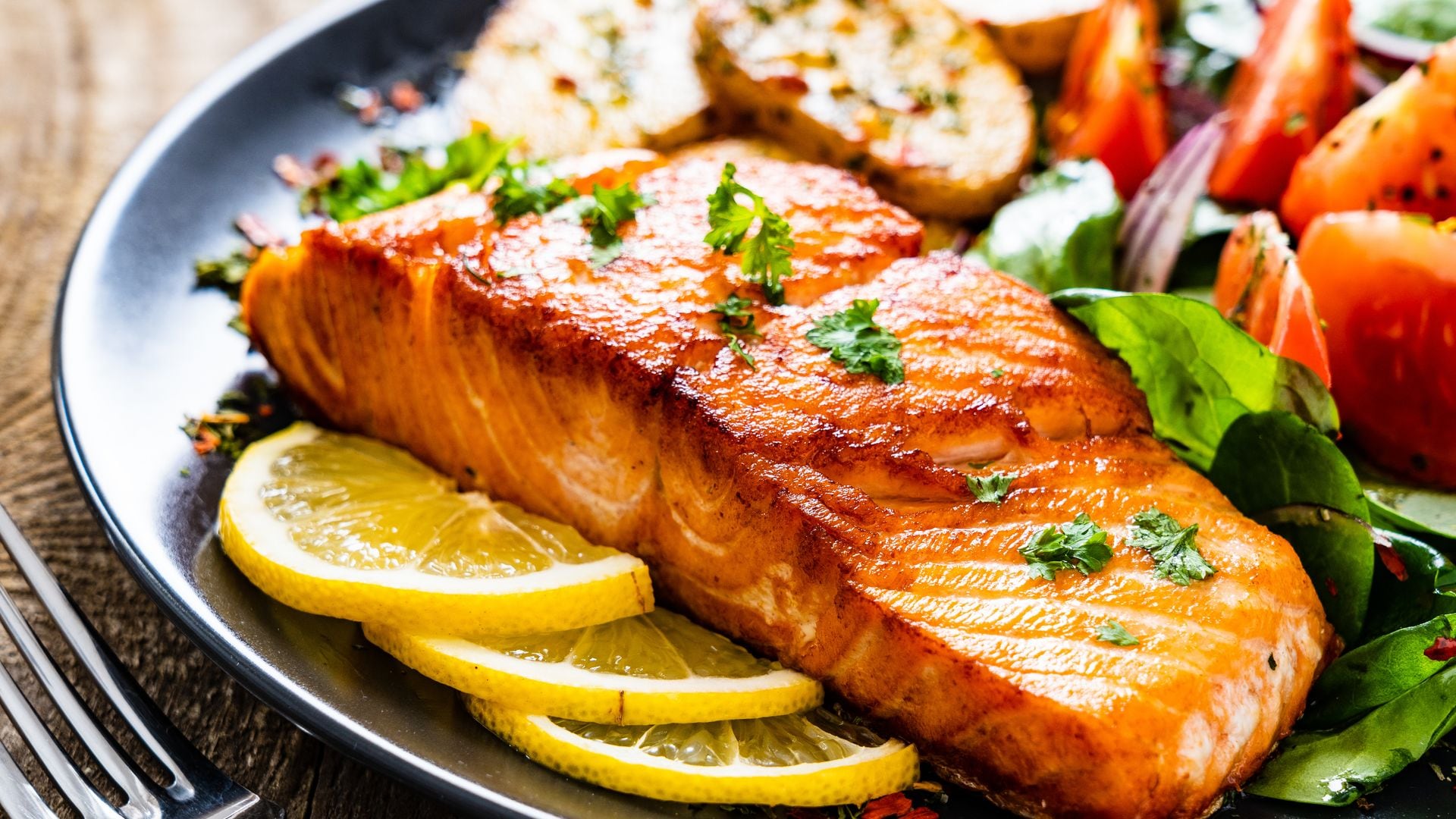 Salmón a la plancha.