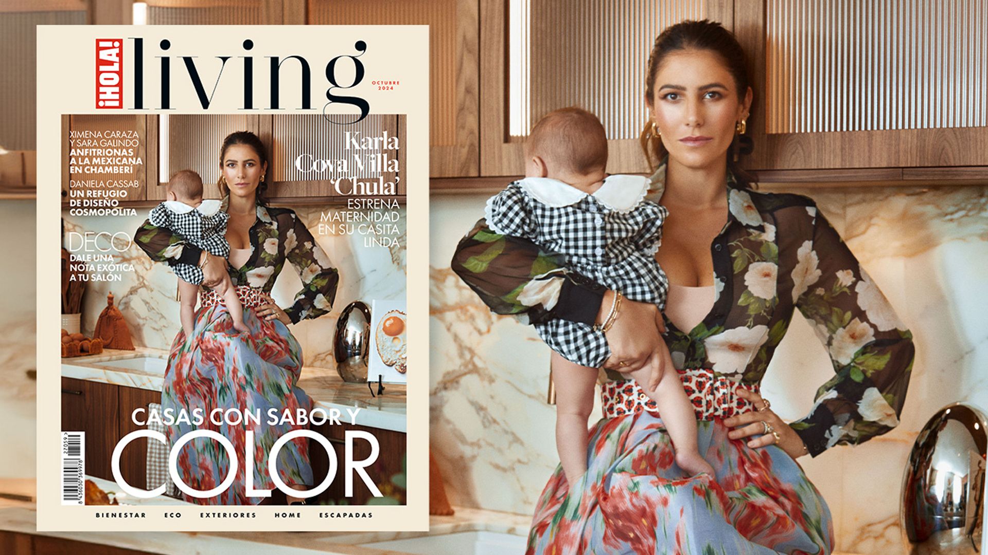 Karla Cova Villarubias en la portada de Living