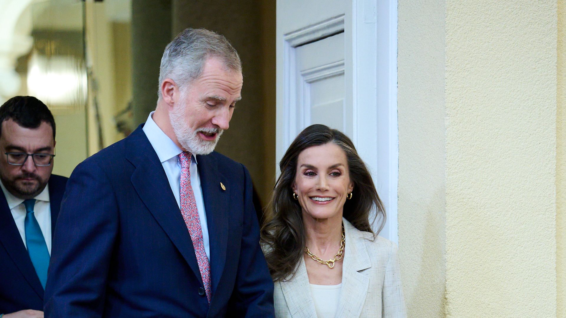 Los reyes Felipe y Letizia en la reunión de la Fundación Princesa de Asturias 