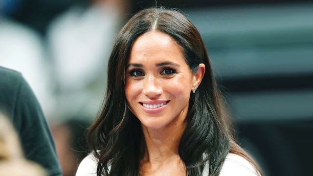 The Duchess of Sussex watching children on the basketball court at the Merkur Spiel-Arena during the Invictus Games in Dusseldorf, Germany. Picture date: Wednesday September 13, 2023. (Photo by Jordan Pettitt/PA Images via Getty Images)