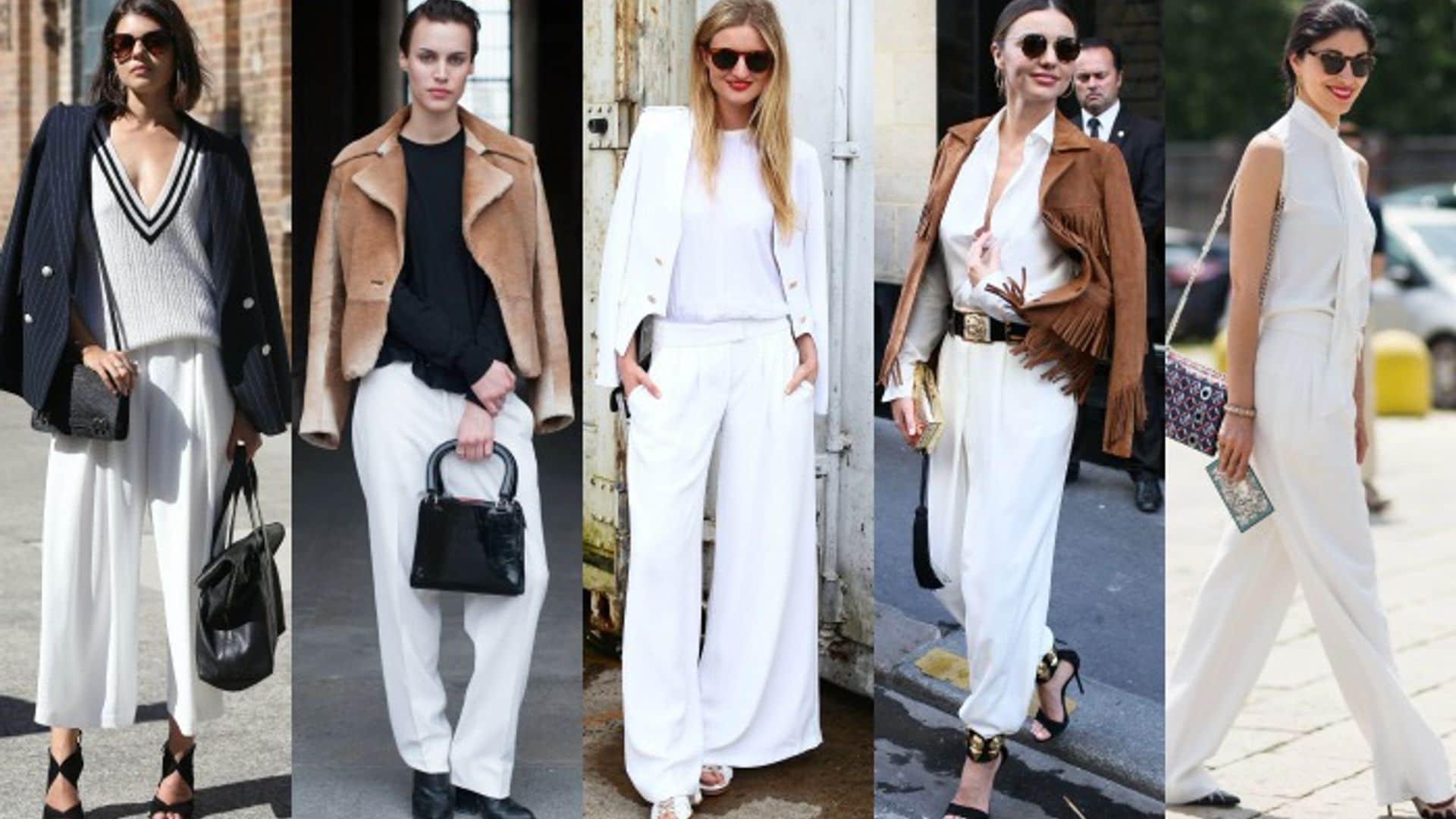 Doce maneras de llevar pantalones blancos después del 'sí quiero'