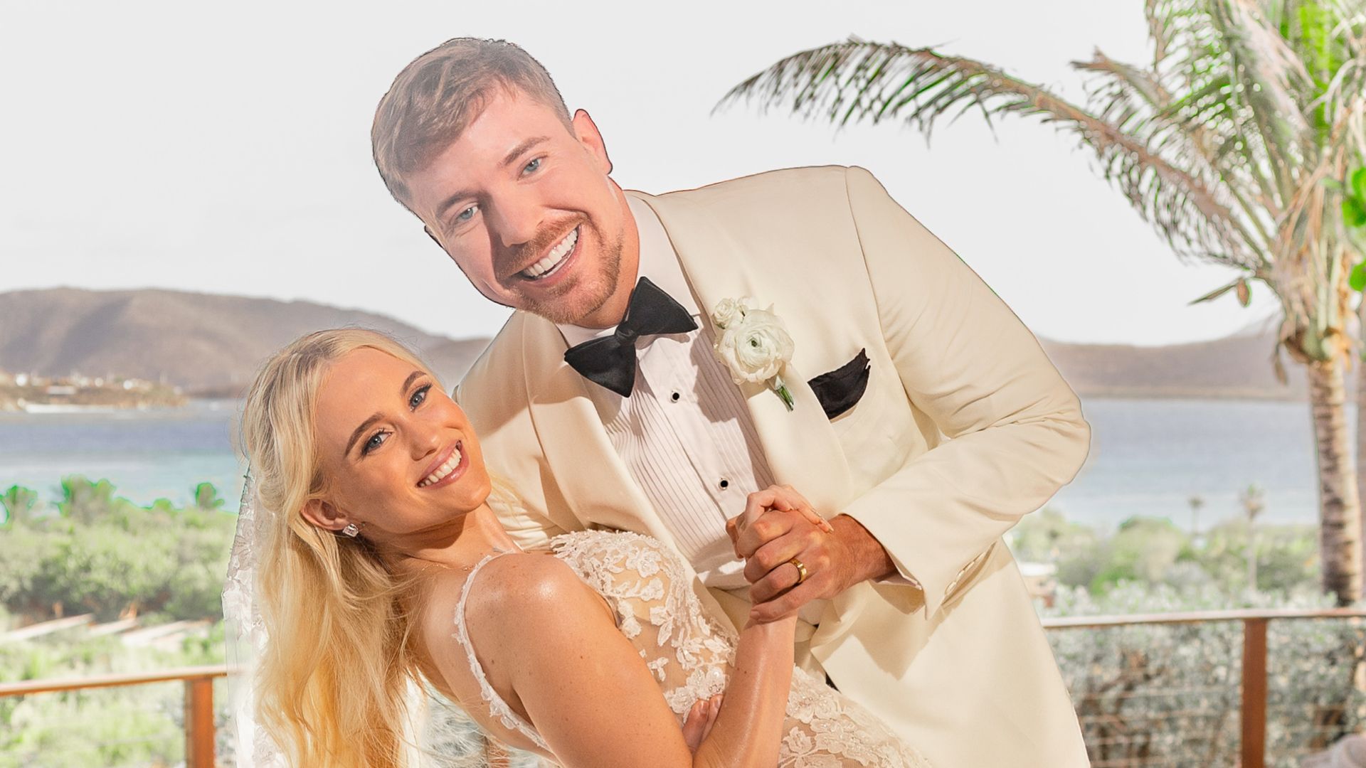 MrBeast y Thea Booys ya son marido y mujer, así fue la íntima boda en una isla privada del Caribe