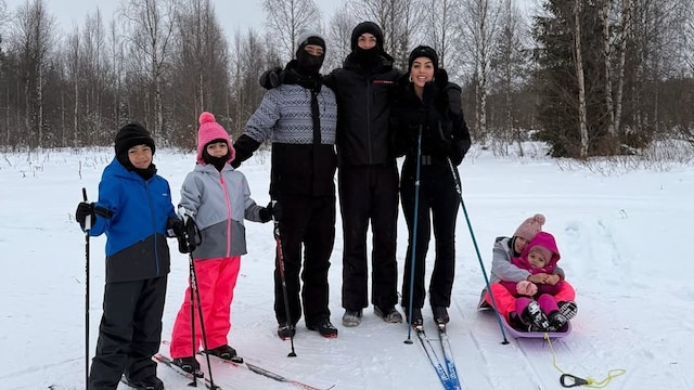 Georgina Rodríguez, con su familia