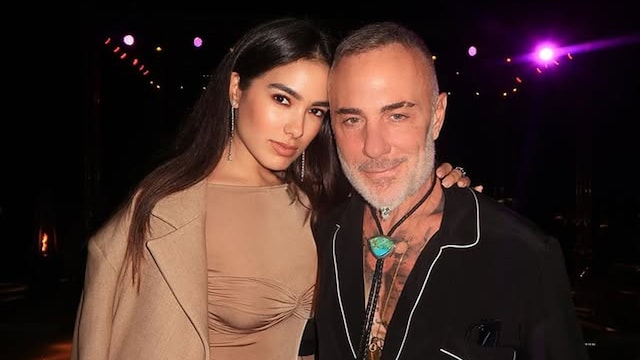 Gianluca Vacchi y Sharon Fonseca recibieron el 2025 desde Dubái