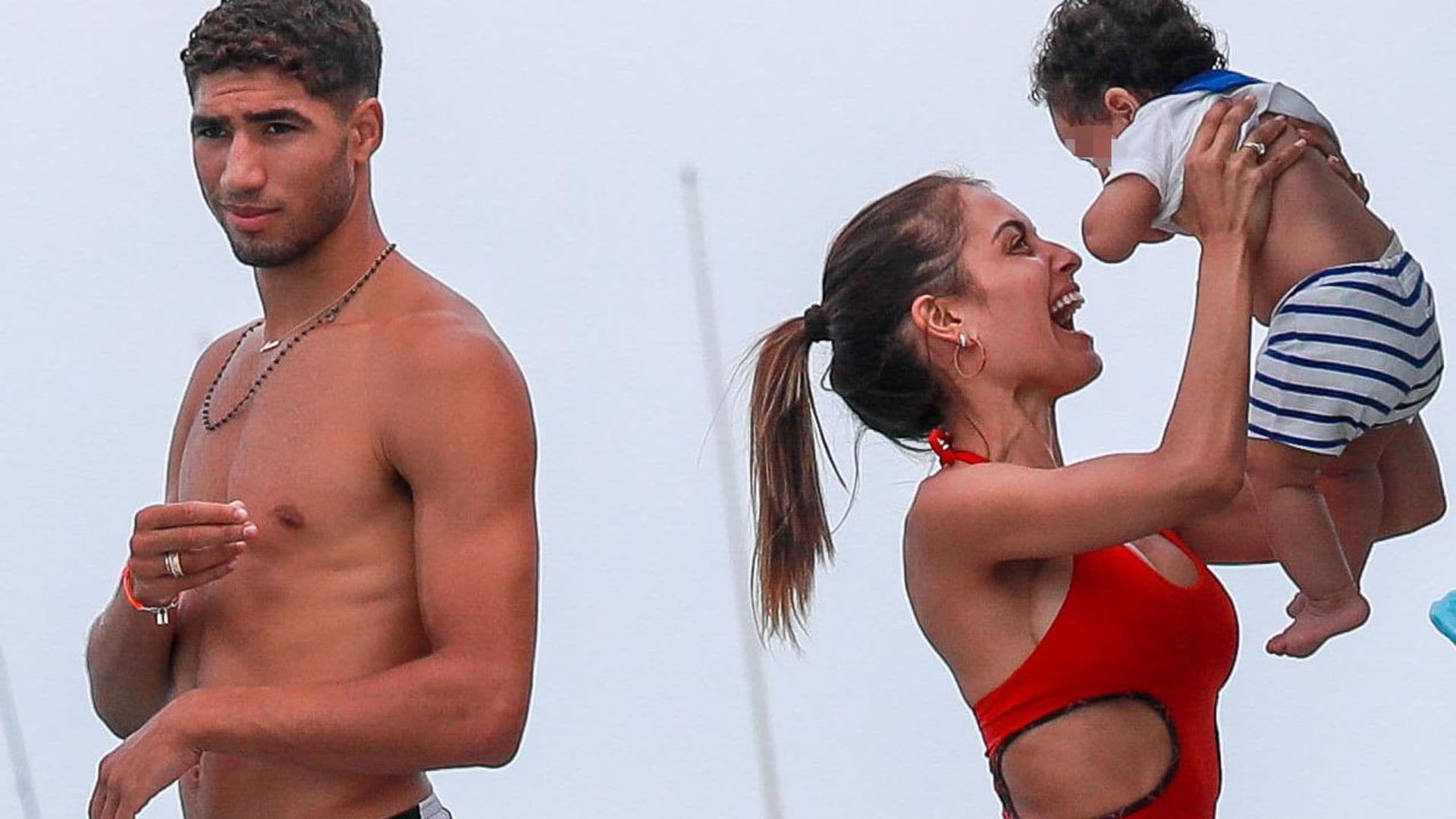 Las fotografías de las felices vacaciones de Hiba Abouk junto a su ‘equipo’ favorito, Achraf Hakimi y sus dos hijos, Amín y Naím