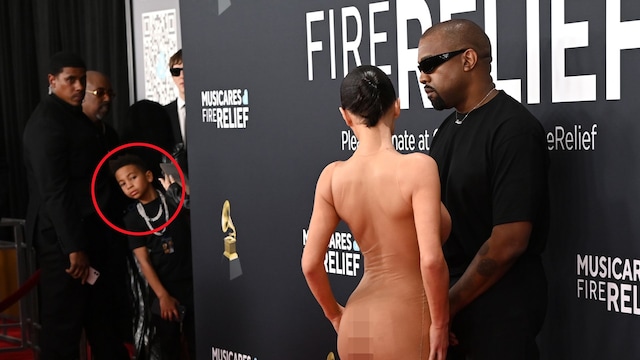 La reacción de un niño al look de Bianca Censori en los Grammy 2025 se vuelve viral