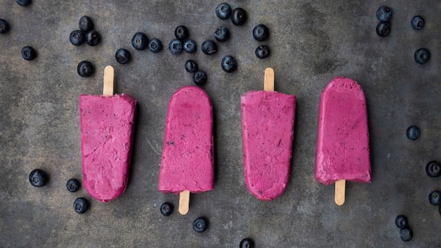 helados gelatina arandanos