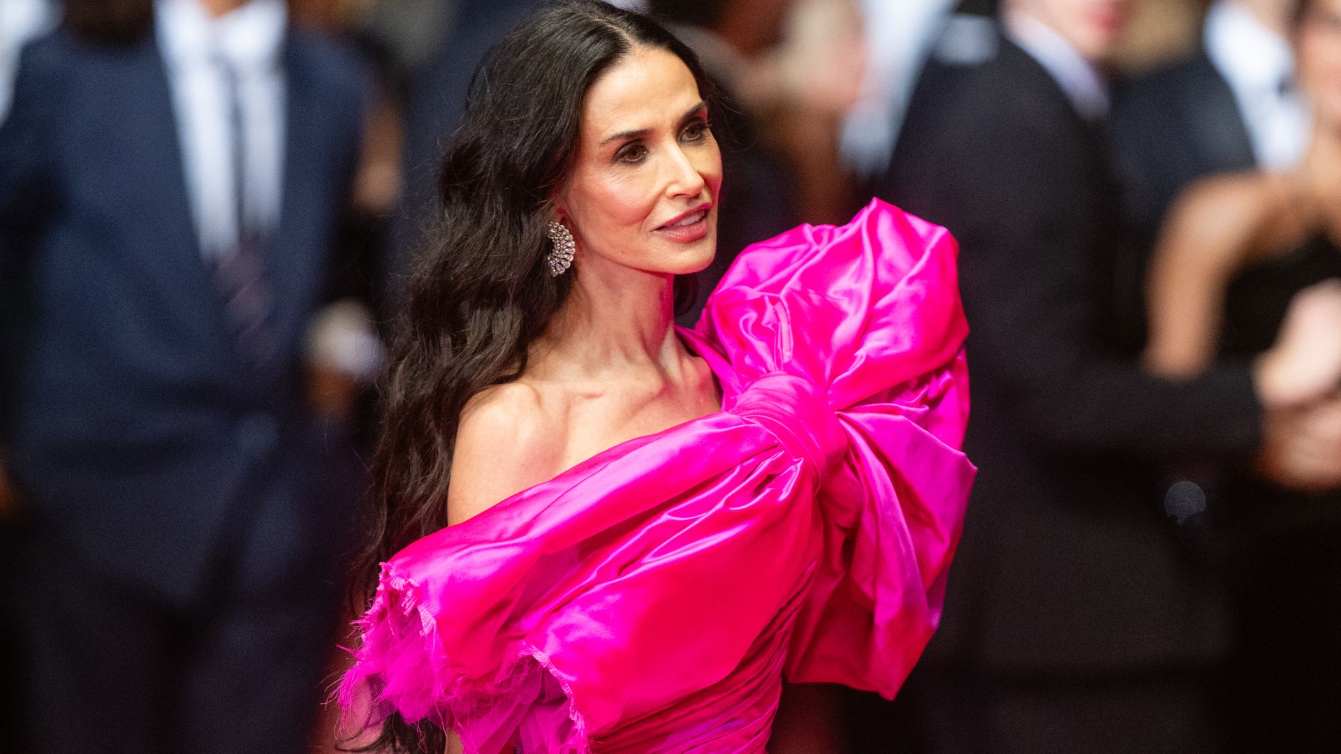 CANNES, FRANCE - MAY 16: Demi Moore attends the "Paper Tiger" screening during the 79th annual Cannes Film Festival at Palais des Festivals on May 16, 2026 in Cannes, France