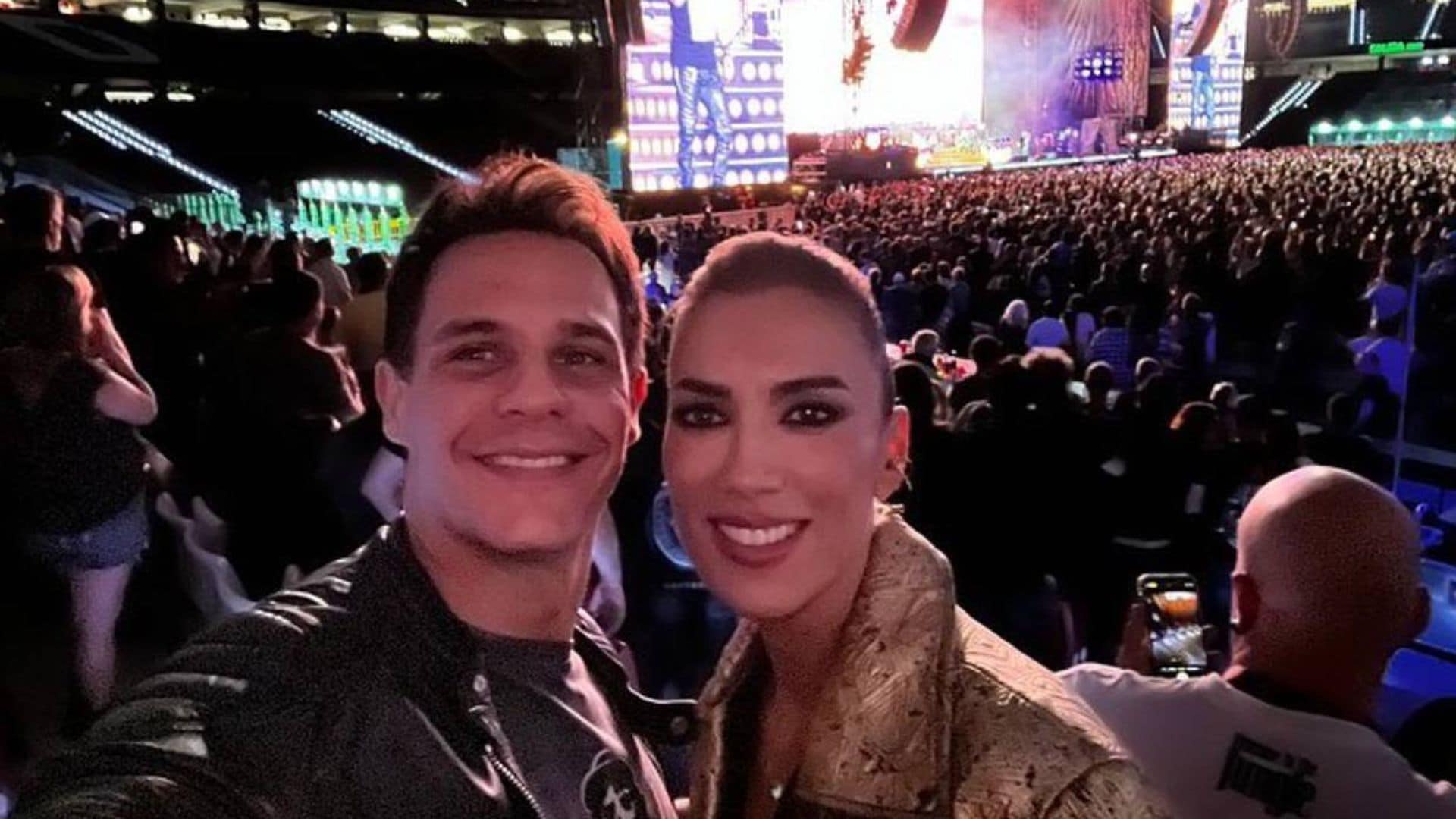 La velada más rockera de Patricia Pardo y Christian Gálvez, más enamorados que nunca en un concierto