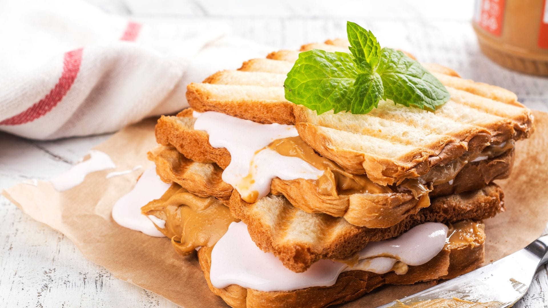 El icónico sándwich estadounidense 'Fluffernutter'.