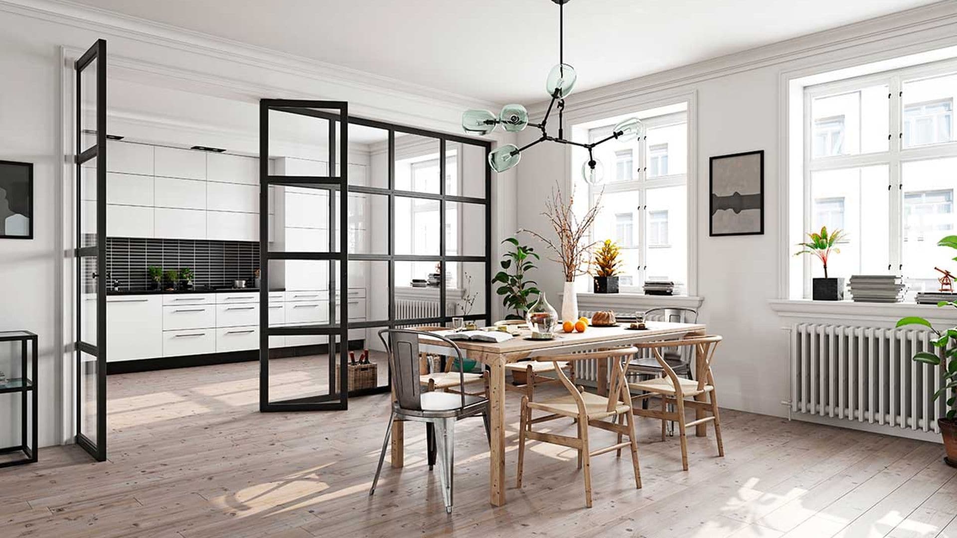 Ventajas e inconvenientes de separar la cocina del salón con un tabique de cristal