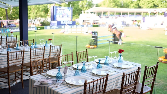 Mesa de la zona VIP de la Longines Global Champions Tour de Madrid