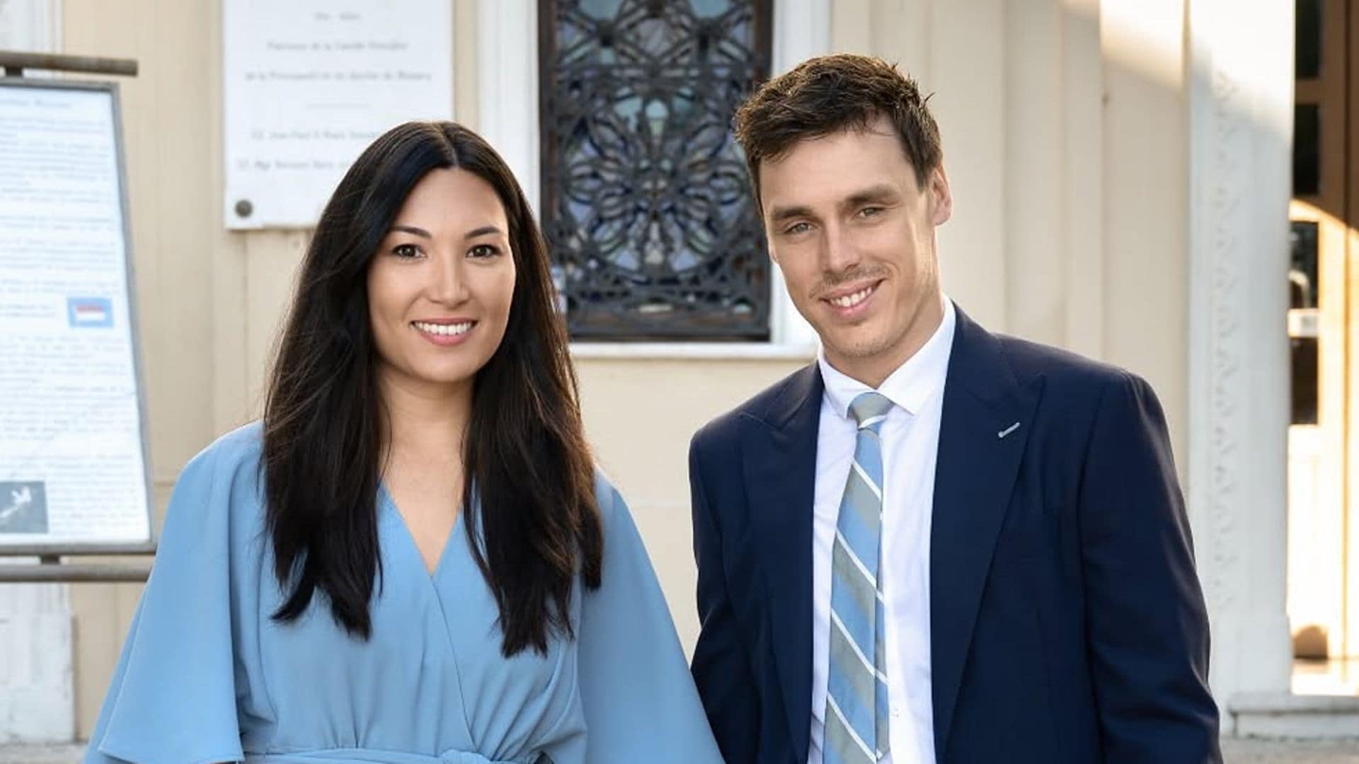 Louis y Marie Ducruet con su hija mayor