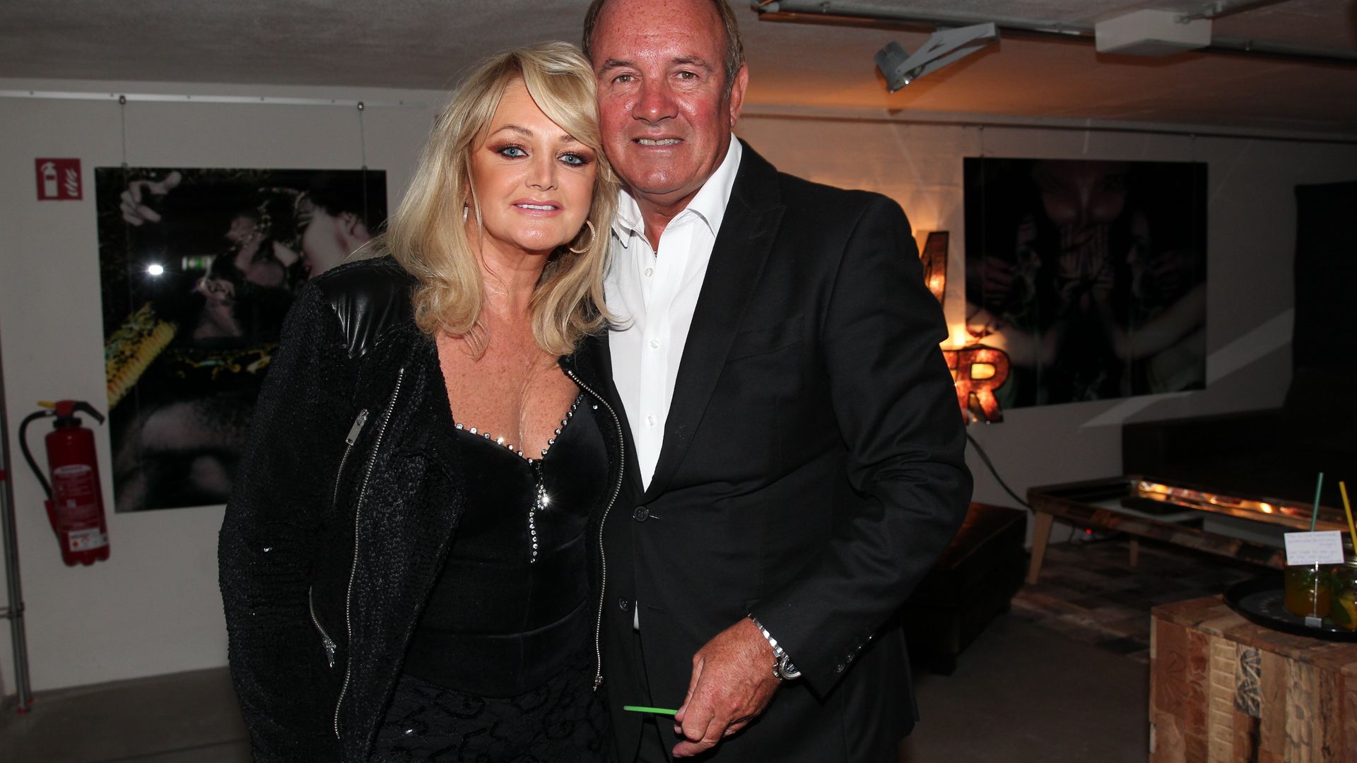 Bonnie Tyler y su marido Robert Sullivan en 2014