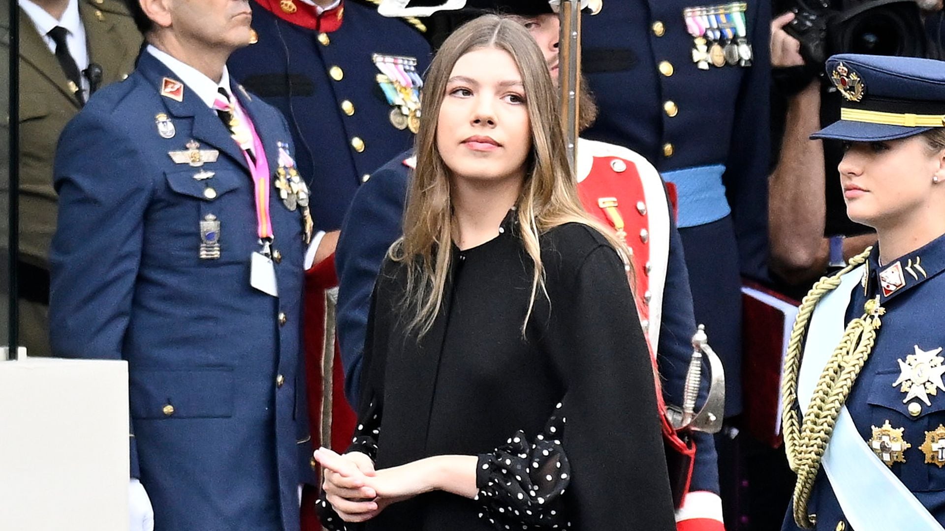 La infanta Sofía en el desfile del Día de la Hispanidad 2025. 