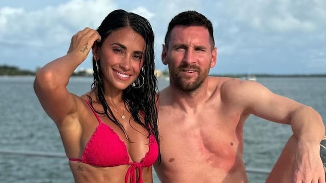 Antonela Roccuzzo y Lionel Messi de vacaciones en Miami, julio 2024