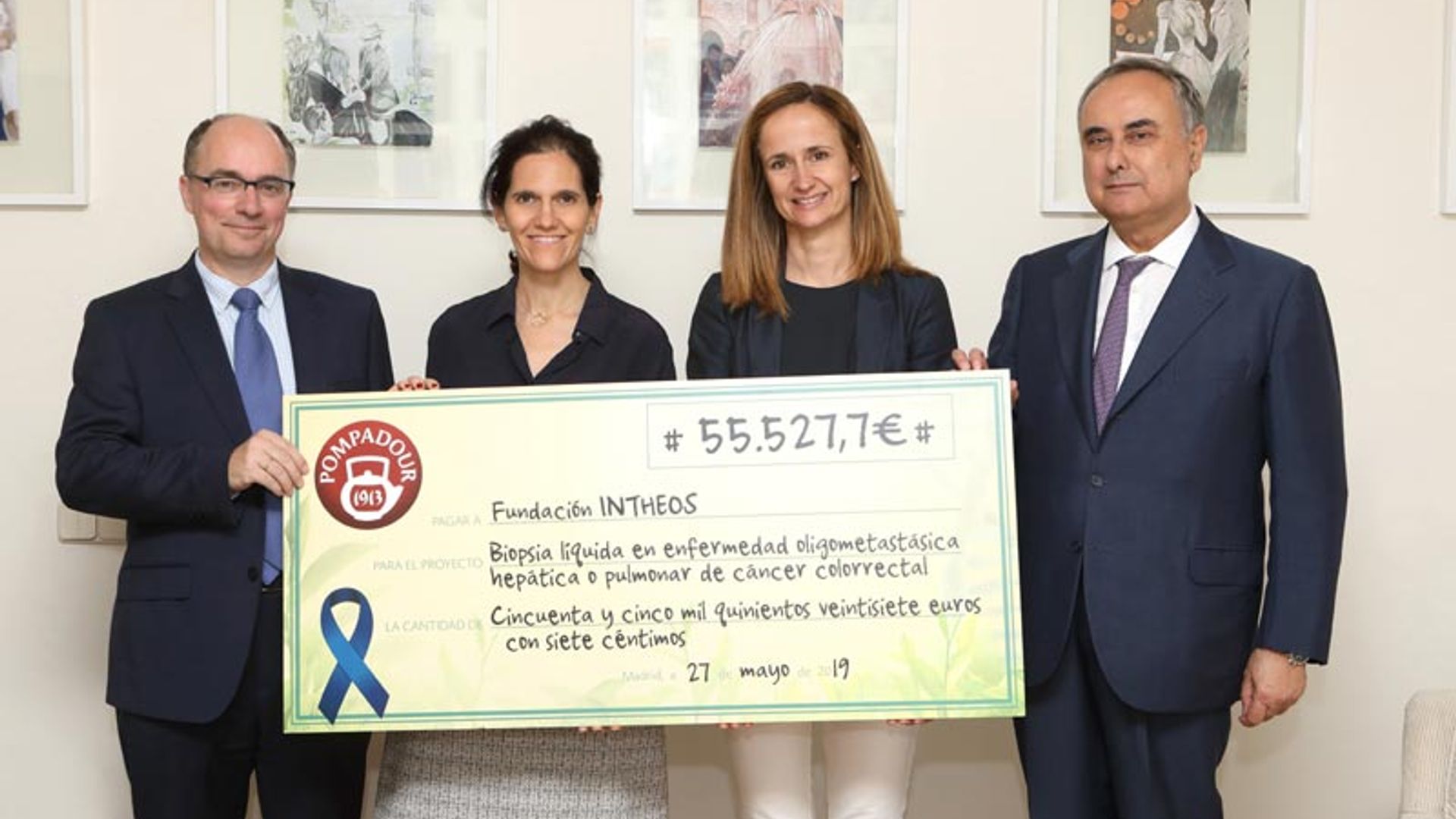 La campaña de Intheos y Pompadour, '10 céntimos contra el cáncer', todo un éxito de recaudación