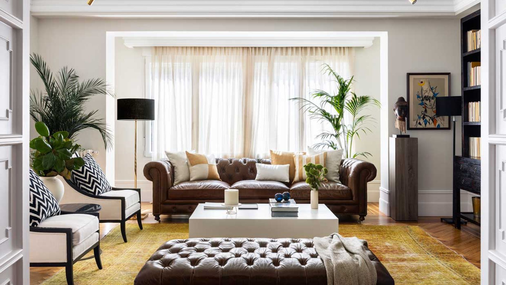 Con aire señorial, este espectacular piso de Madrid aúna estilo y personalidad