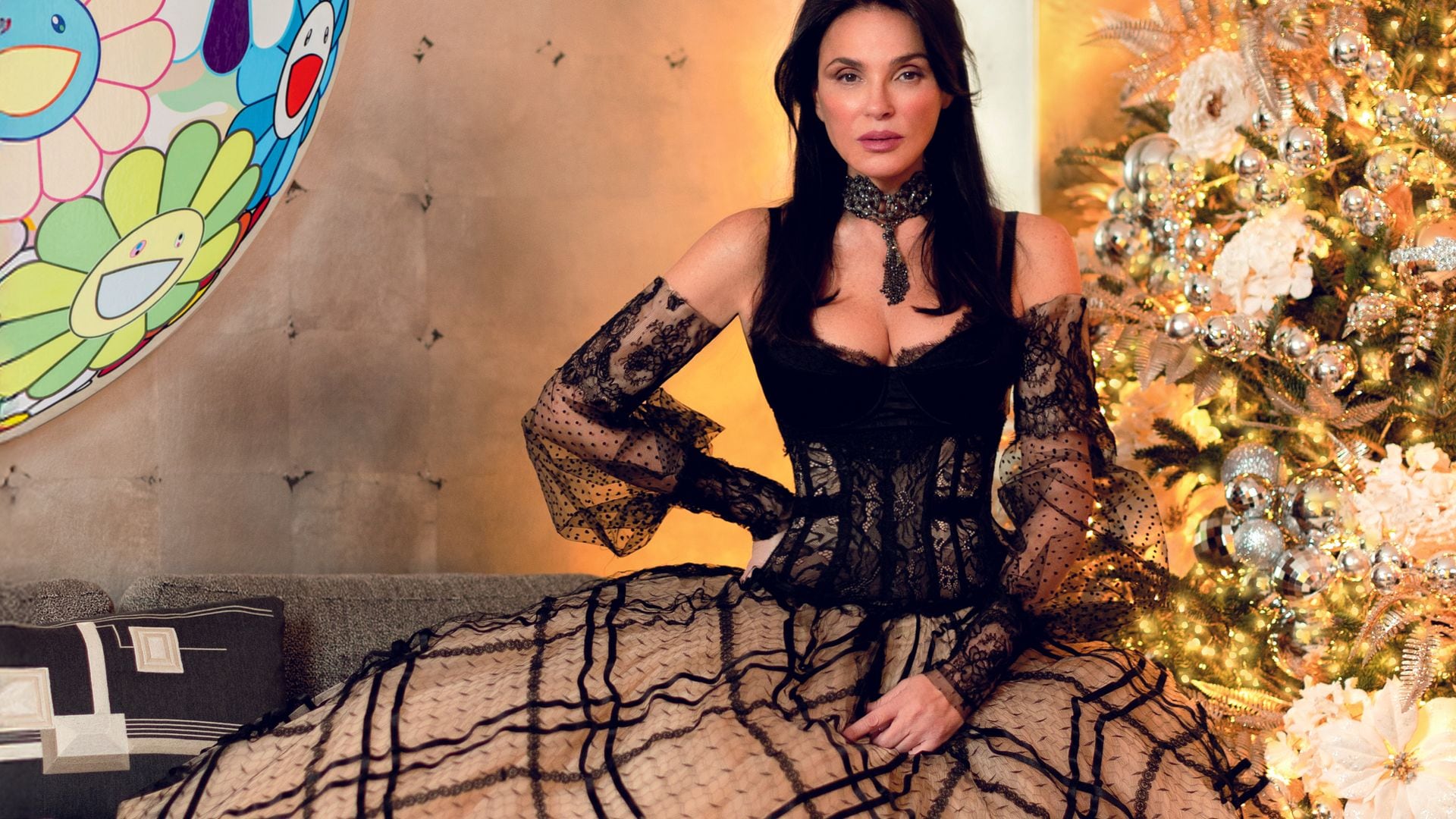 MÁGICA NAVIDAD CON LA DISEÑADORA DE LAS ESTRELLAS CELIA KRITHARIOTI EN SU IMPRESIONANTE CASA DE NUEVA YORK, CON VISTAS A CENTRAL PARK