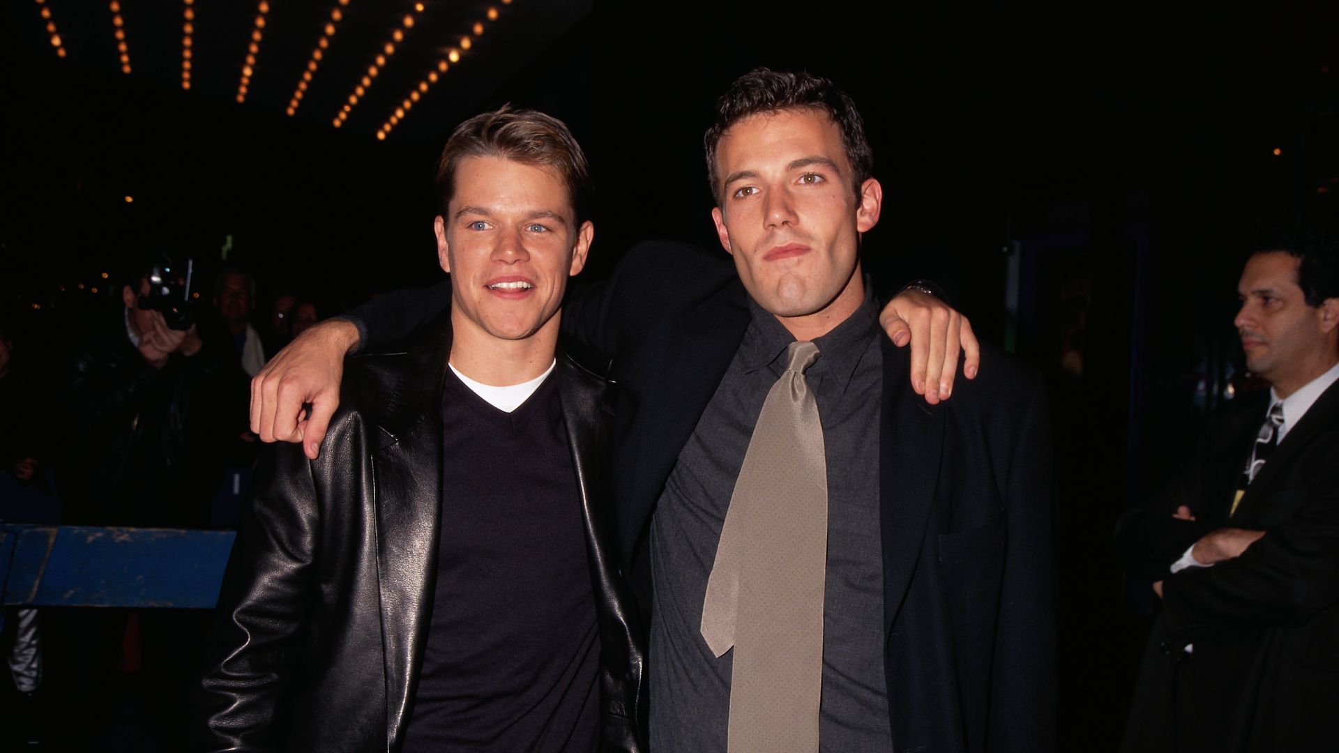  Matt Damon y Ben Affleck en la premiere de 'El indomable Will Hunting' en Nueva York en 1997