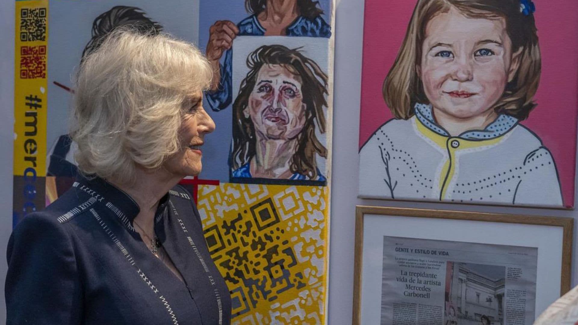 Mercedes, hermana de Pablo Carbonell, autora del retrato de Charlotte que ha encantado a la reina Camilla