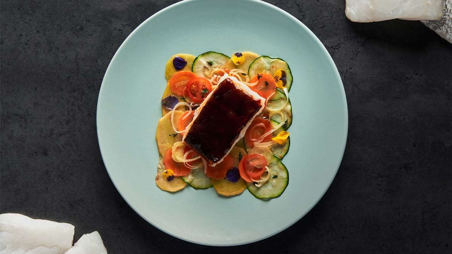 Skrei noruego en papillote con salsa 'teriyaki' casera