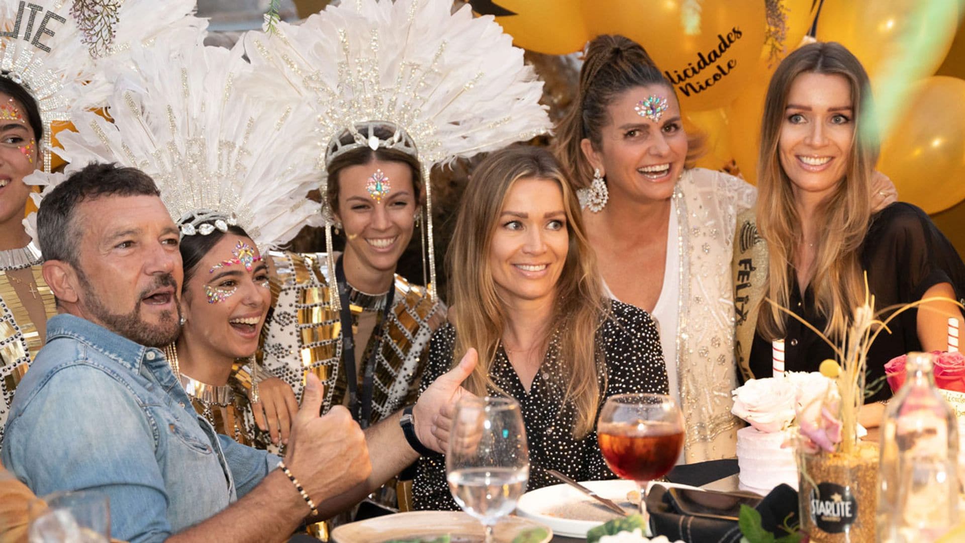 Nicole Kimpel celebra su cumpleaños junto a Antonio Banderas en una espectacular fiesta en Marbella