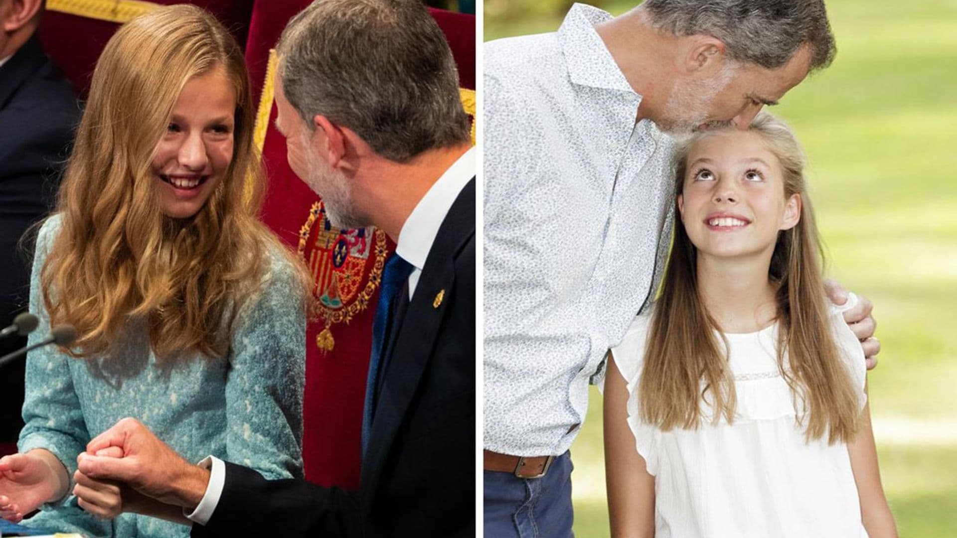Día del Padre en la Zarzuela: Leonor y Sofía, las debilidades del Rey