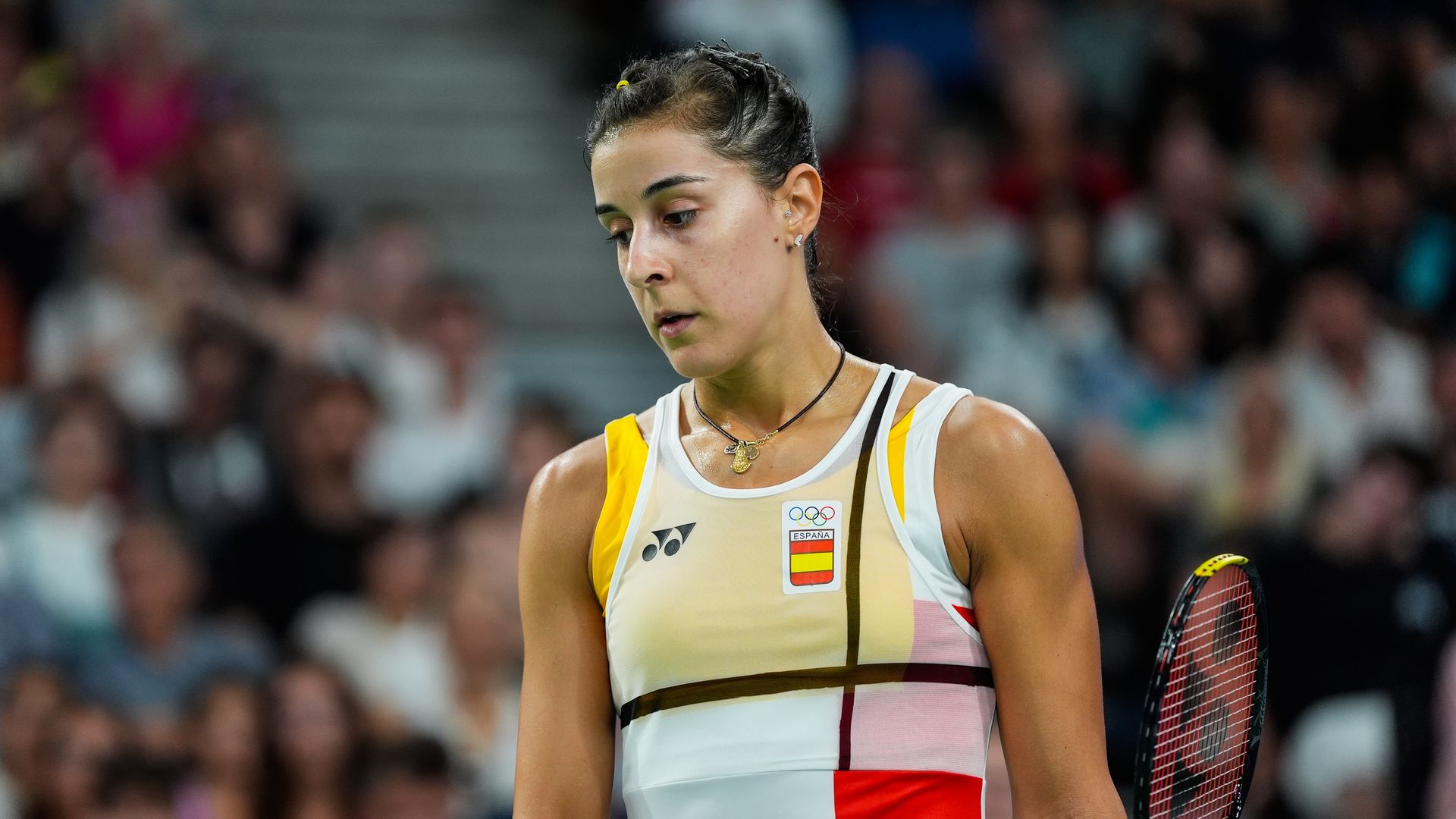 Carolina Marín durante los juegos olímpicos de 2024 en Paris 