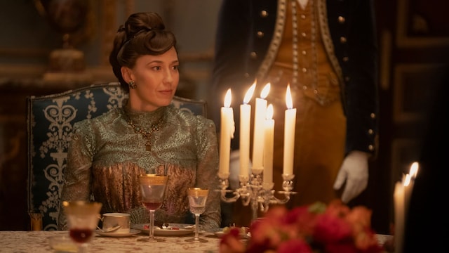 Carrie Coon en la tercera temporada de 'The Gilded Age', de HBO Max.