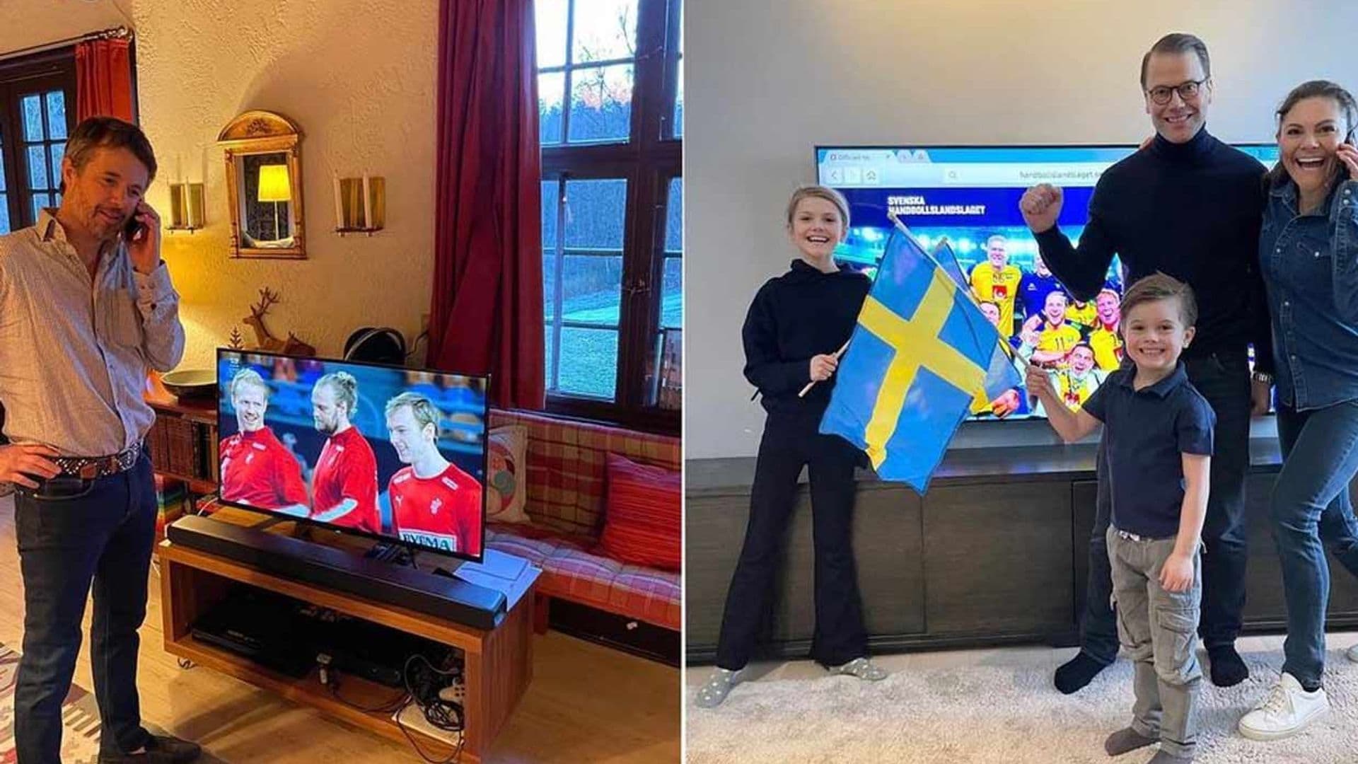 !Que gane el mejor! El divertido momento de Federico de Dinamarca y Victoria de Suecia en la final del Mundial de balonmano