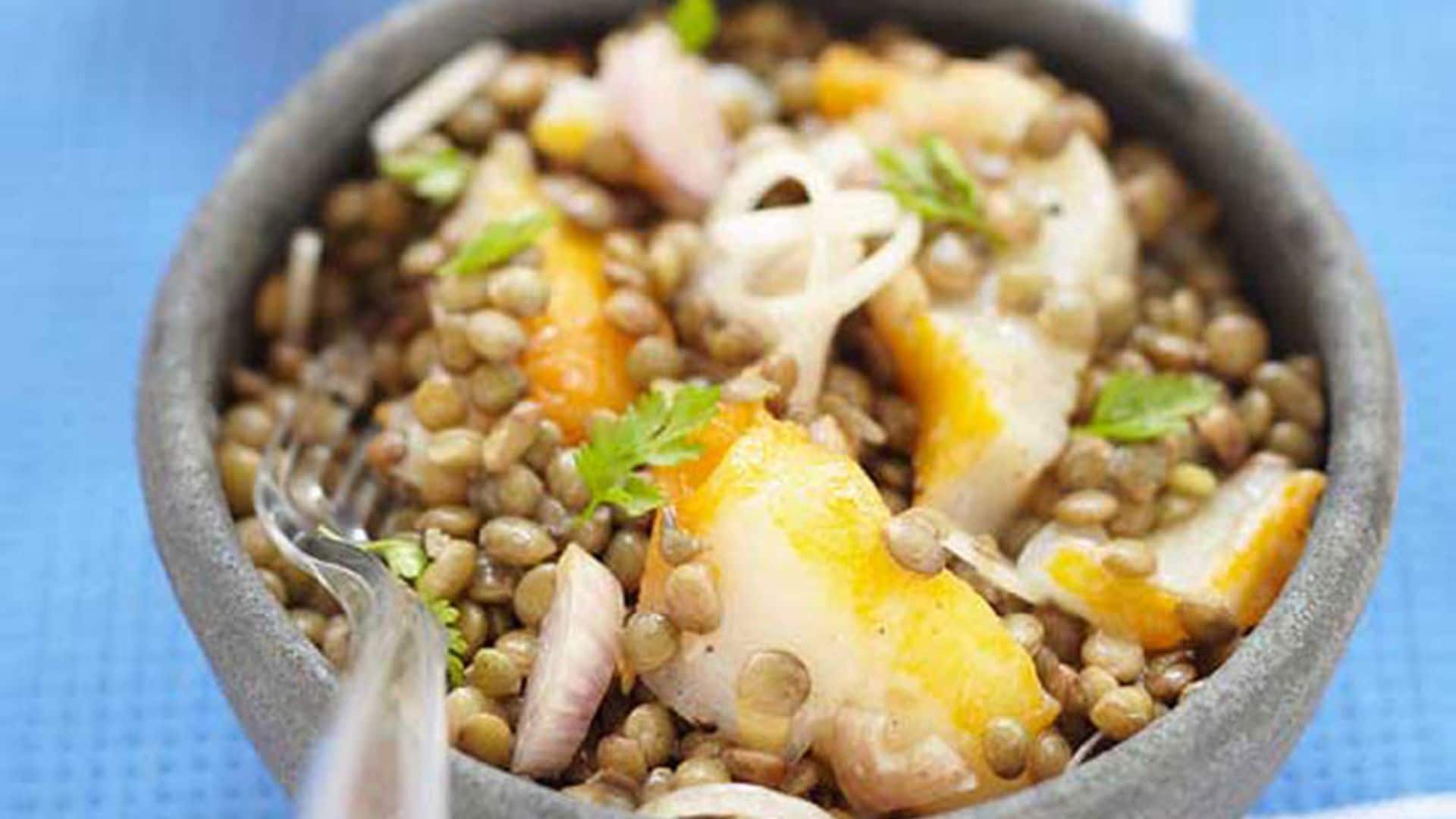 Ensalada de lentejas y ahumados