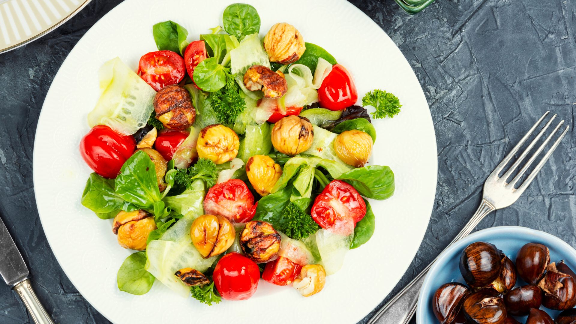 Ensalada de castañas. 