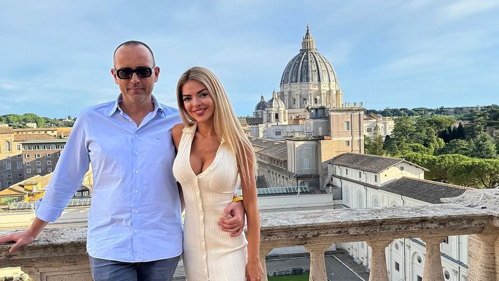 Risto Mejide y Natalia Almarcha, dos enamorados en Roma: besos en la Fontana de Trevi y un precioso atardecer en El Vaticano