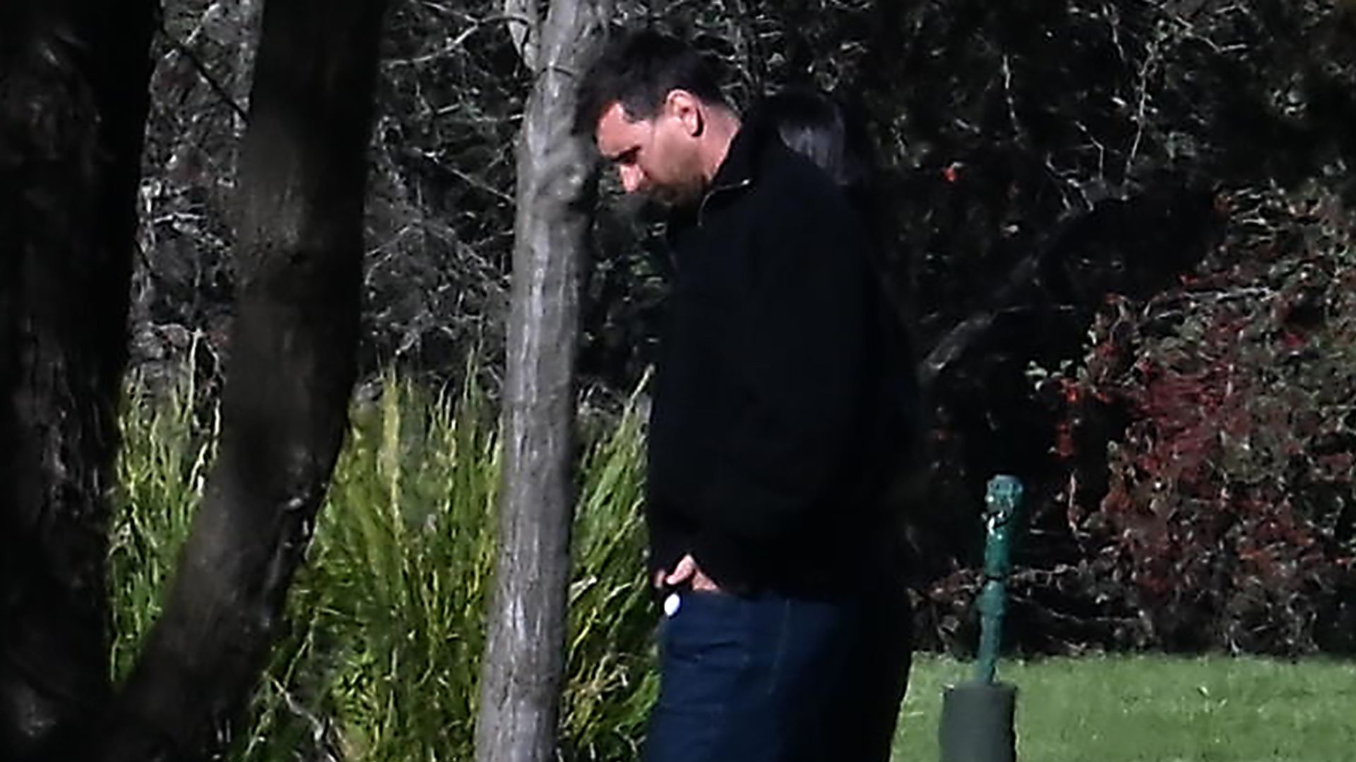 Messi en el cementerio de El Prado despidiendo a su padre, Jorge Messi.