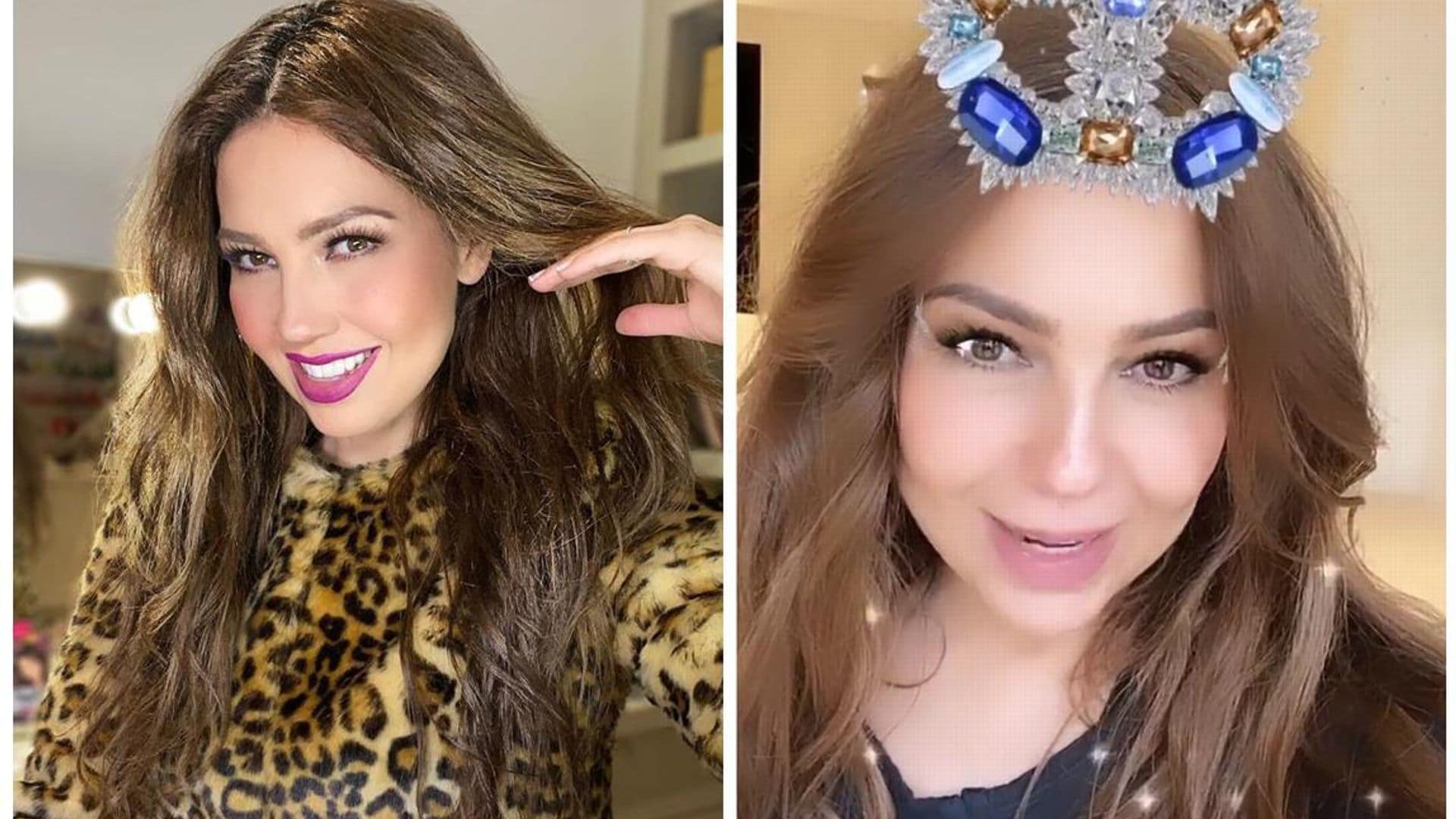 Thalía celebra sus millones de ‘followers’ como toda una reina