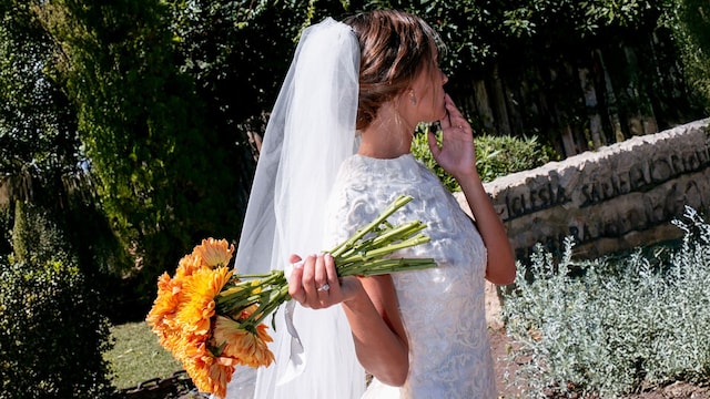 Ramo de novia naranja