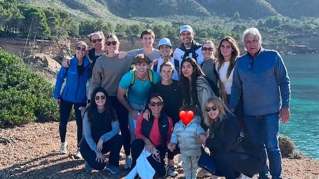 Rafa Nadal, con su familia