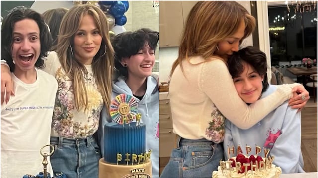 Jennifer Lopez celebró por todo lo alto el cumpleaños 17 de sus mellizos Emme y Max.