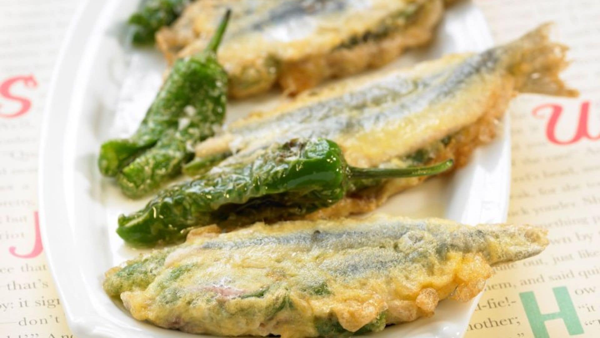 Anchoas rellenas rebozadas