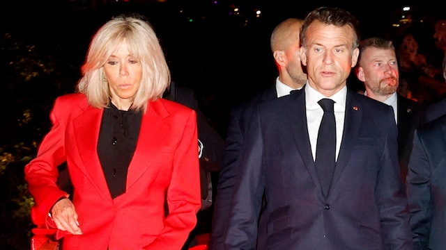 Emmanuel Macron y Brigitte Macron en Hanoi